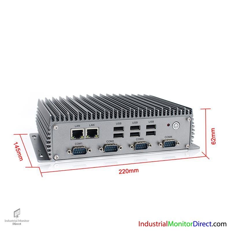 Industrial Fanless PC, 8th Gen Intel Core i5, Extended I/O