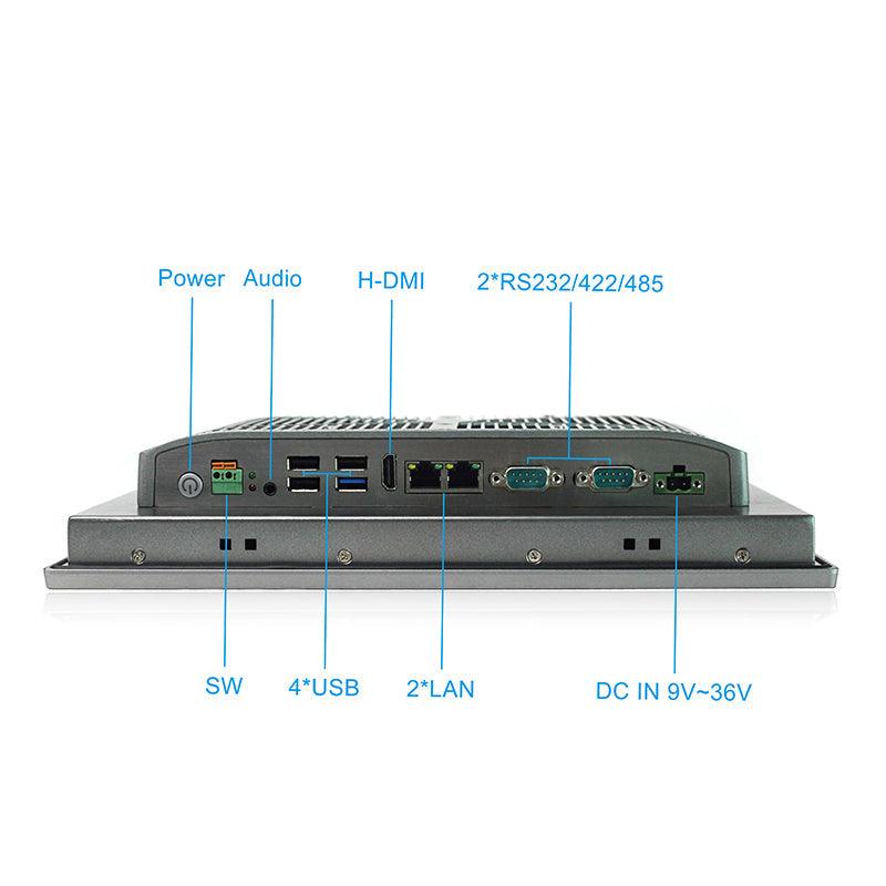12.1" Industrial Touchscreen Panel PC, IP65 Waterproof, i7-8565U, Fanless, 1280x800 - 181176