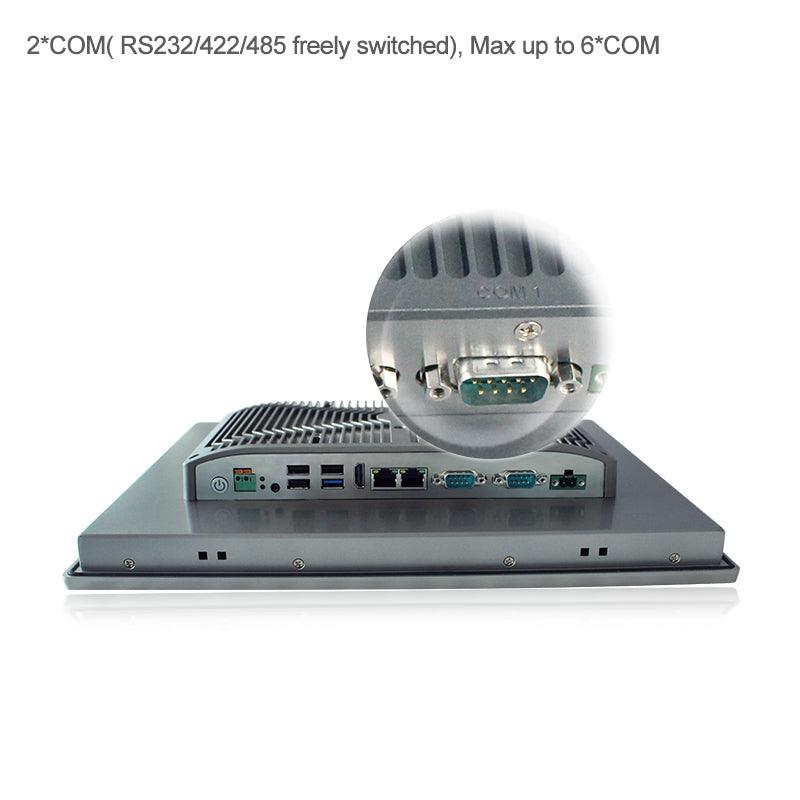 15" Industrial Touchscreen Panel PC, IP65 Waterproof, i7-8565U, Fanless, 1024x768 - 885435
