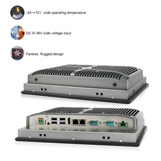 10.4" Industrial Touchscreen Panel PC, IP65 Waterproof, Celeron-J1900, Fanless, 800x600 - 845161