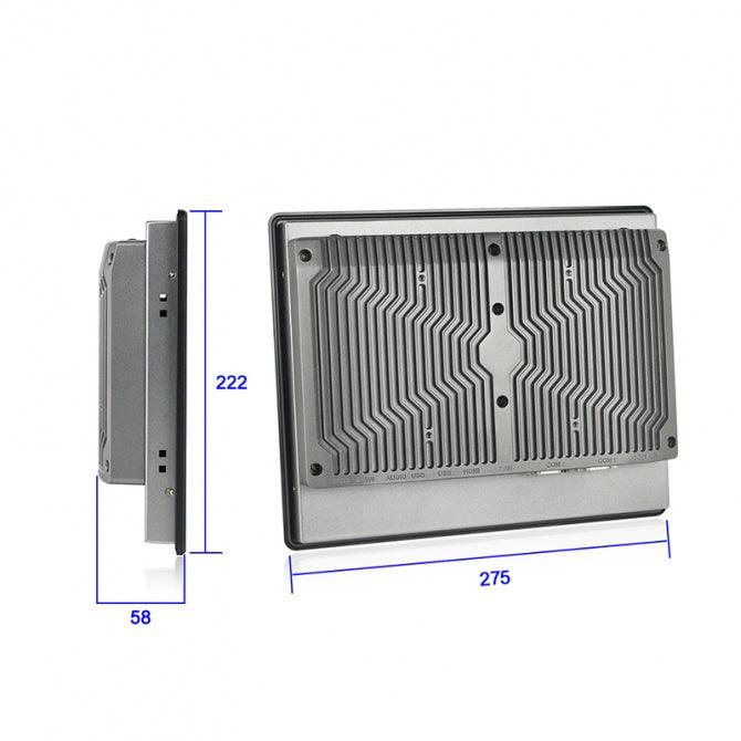 10.4" Industrial Touchscreen Panel PC, IP65 Waterproof, Celeron-J1900, Fanless, 800x600 - 111495
