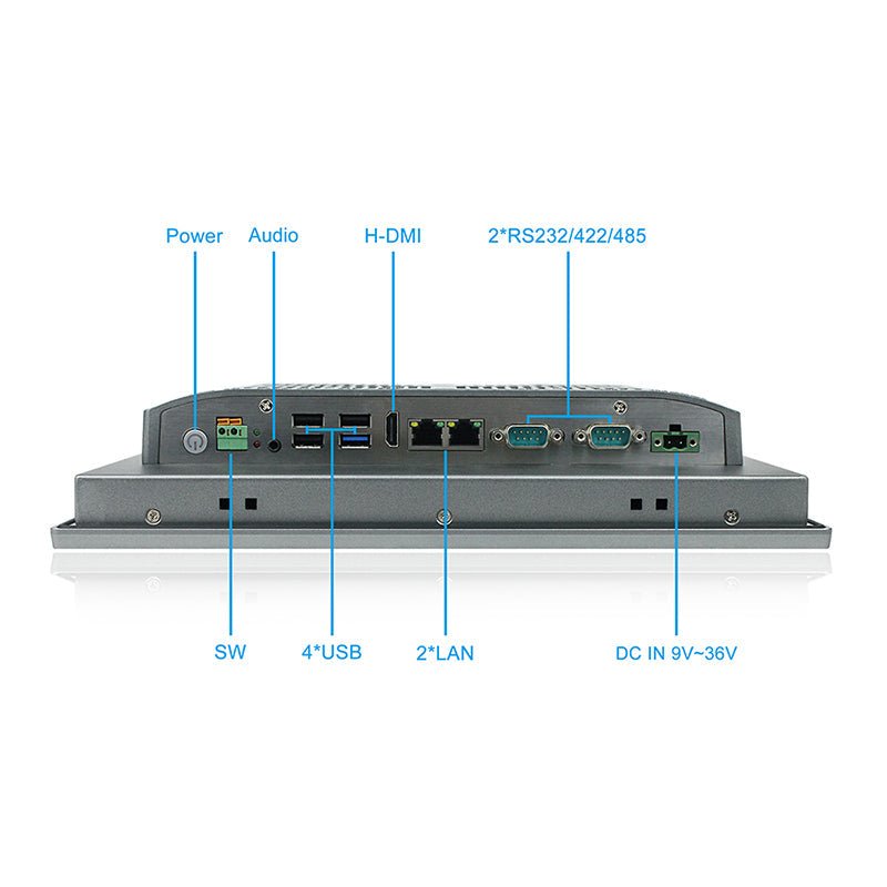 12.1" Industrial Touchscreen Panel PC, IP65 Waterproof, i3-8145U, Fanless, 800x600 - 84739