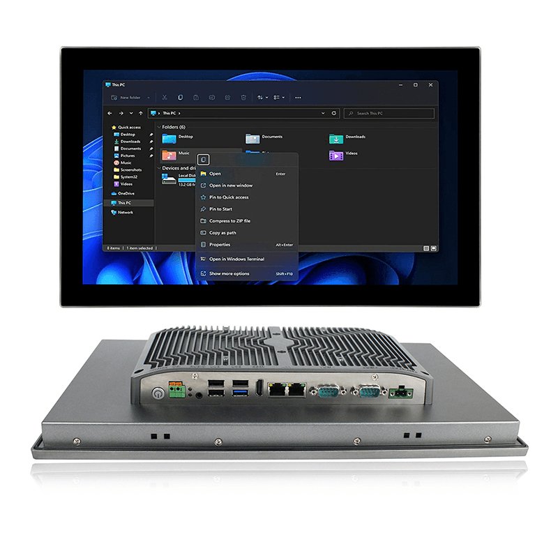 15.6" Industrial Touchscreen Panel PC, IP65 Waterproof, i7-8565U, Fanless, 1920x1080 - 301977