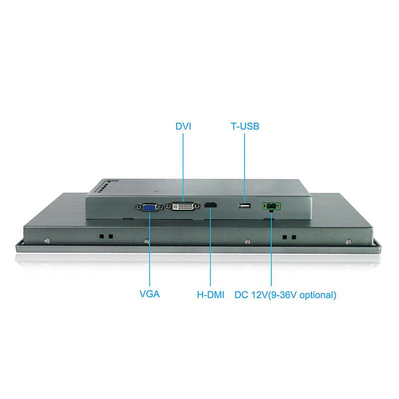 17.3" Industrial Touchscreen Monitor, IP65 Waterproof, 1920x1080(16:9) - 606226