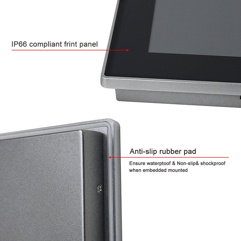 17" Industrial Touchscreen Panel PC, IP65 Waterproof, i3-8145U, Fanless, 1280x1024 - 552843