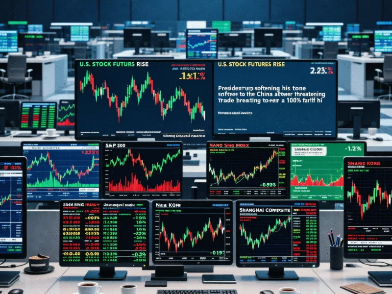 U.S. Stock Futures Rise As Trump Softens China Tone After Tariff Threat
