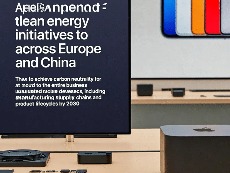 Apple Expands Clean Energy Initiatives Across Europe and China